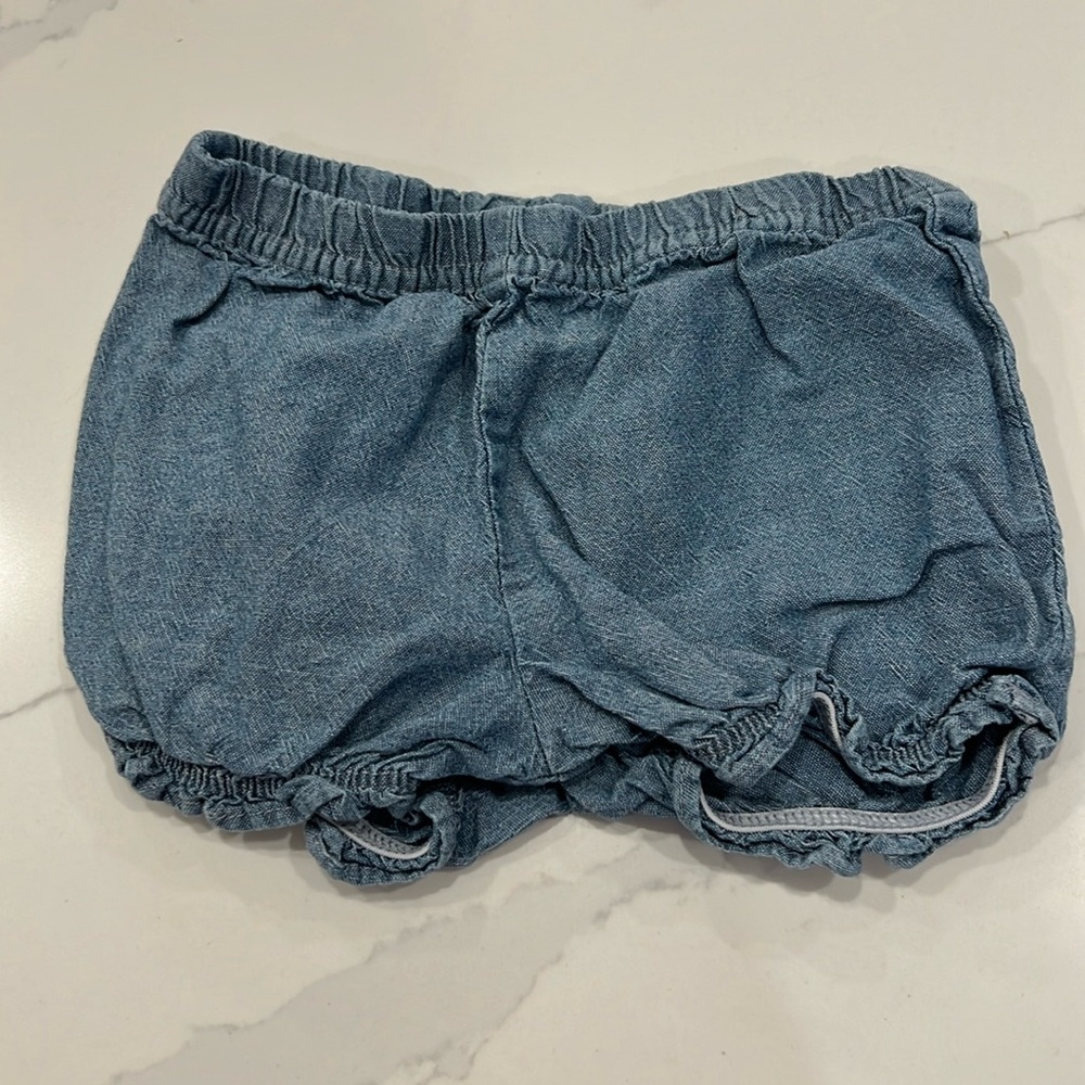 CARTERS Chambray denim bubble‎ shorts, 9m